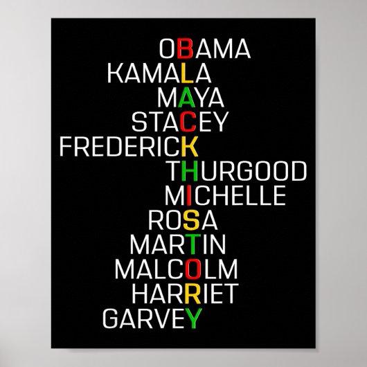 Poster Black History Black Leaders Melanin African Men Wo (Devant)