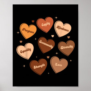 Poster Black History Fists Diversité Équité Melanin Afriq