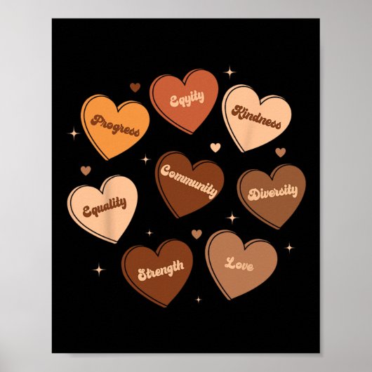 Poster Black History Fists Diversité Équité Melanin Afriq (Devant)