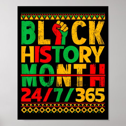 Poster Black History Is American History African Men Wome (Devant)