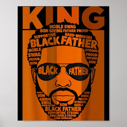Poster Black History King Father Melanin African American (Devant)