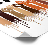 Poster Black History Month Hands Symbol Afro Motivation  (Coin)