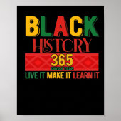 Poster Black History Month Live It Learn It Make It (Devant)