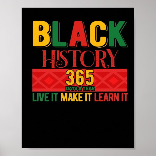 Poster Black History Month Live It Learn It Make It (Devant)