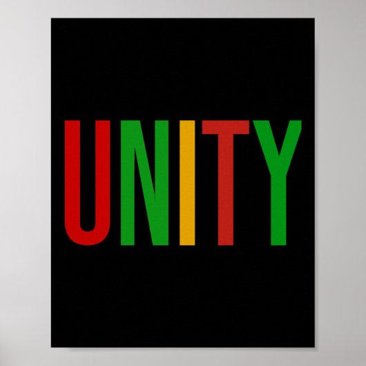 Poster Black History Moth Unity Pan African Colours Stick (Devant)
