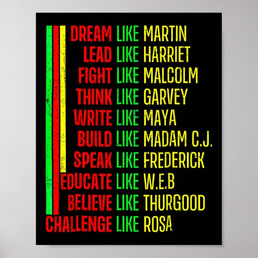 Poster Black History Pride Martin Black Afro African (Devant)