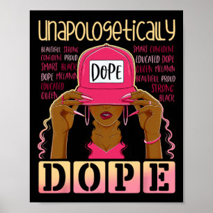 Poster Black History Queen Afro Unapologtical Drug Mel