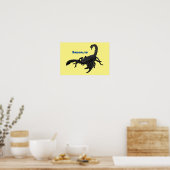 Poster Black hungry scorpion (Cuisine)