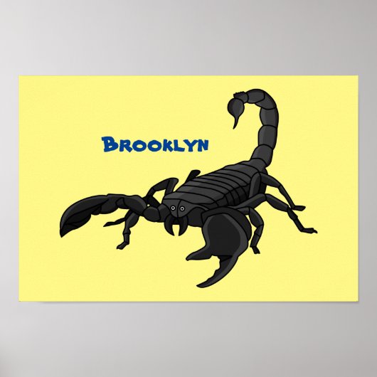Poster Black hungry scorpion (Devant)