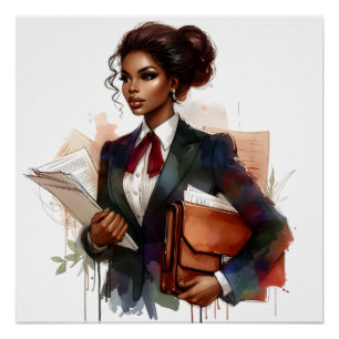 Poster Black Job African Creator Influencer Blogger Vlog