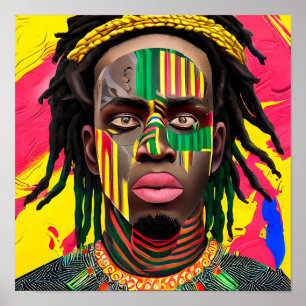 Poster Black King Melanin Homme Bruh Hommes Fils Garçon P