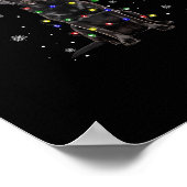 Poster black lab labrador chien lumières de Noël xmas pèr (Coin)