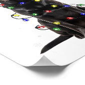 Poster Black Lab Labrador Christmas Tree Light Pyjama Chi (Coin)