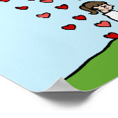 Poster Black Labrador Angel avec dessin animé (Coin)