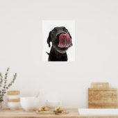 Poster Black Labrador Licking (Cuisine)