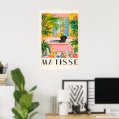 Poster Black Labrador Matisse Print Funny Tropical (Bureau à domicile)