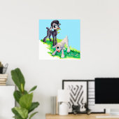 Poster black lamb white lamb (Bureau à domicile)