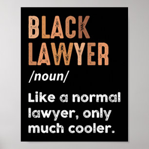 Poster Black Lawyer Definition Avocats afro-américains