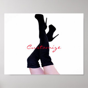 Poster Black Leather Thigh-high Boots Thunder_Cove