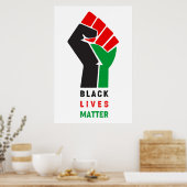 Poster Black Lives Matt poing levé symbole Amer africain (Cuisine)
