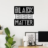 Poster Black Lives Matter BLM (Bureau à domicile)