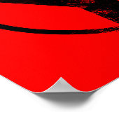 Poster Black Lives Matter FIST (arrière - plan rouge) #BL (Coin)