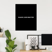 "Black lives matter" noir blanc minimaliste