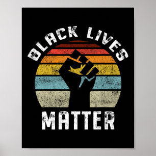 Poster Black Lives Problème Rétro Vintage