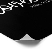 Poster Black Love Faith Citation minimaliste (Coin)