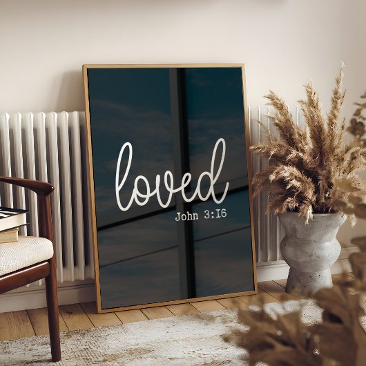 Poster Black Love Faith Citation minimaliste