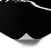 Poster Black Lover Squelette à main Boop Funny Halloween  (Coin)