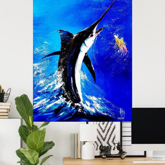Poster Black Marlin "Black Attack" (Bureau à domicile)