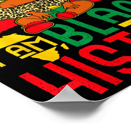 Poster Black Melanin Girl I Am Black History Mois Enfants (Coin)