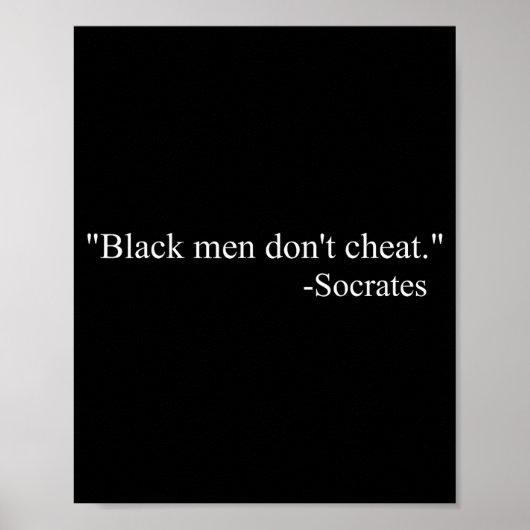 Poster Black Men Dont Chea Socrates (Devant)