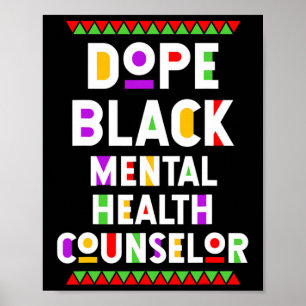 Poster Black Mental Health Counselor African American Job