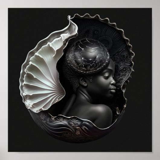 Poster 'Black Mermaid 2' (Devant)