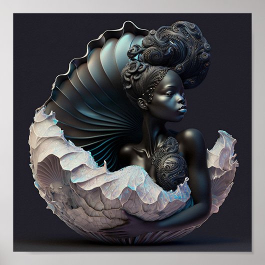 Poster 'Black Mermaid 4' (Devant)