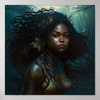 Poster 'Black Mermaid 5'