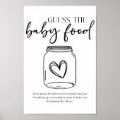 Poster Black Modern Simple Script Baby Guess Baby Food (Devant)