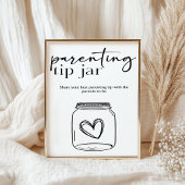 Poster Black Modern Simple Script Baby Parenting Tip