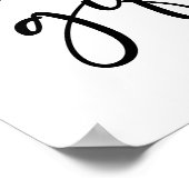 Poster Black Modern Simple Script Baby Shower Cards Gifts (Coin)