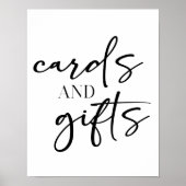 Poster Black Modern Simple Script Baby Shower Cards Gifts (Devant)