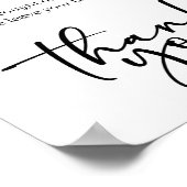 Poster Black Modern Simple Script Baby Shower Diaper (Coin)