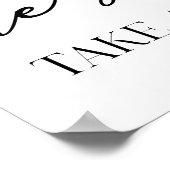 Poster Black Modern Simple Script Baby Shower Favor (Coin)