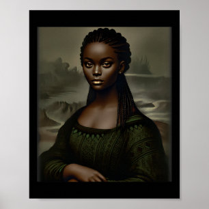 Poster Black Mona Lisa Mois de l'histoire des Noirs Afriq