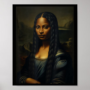 Poster Black Mona Lisa Mois de l'histoire des Noirs Femme