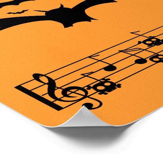 Poster Black Music Bats Design (Coin)
