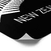 Poster Black New Zealand Fern Shirt Mens Black Proud Kiwi (Coin)