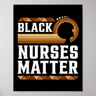 Poster Black Nurses Problem African American Afro Nurses