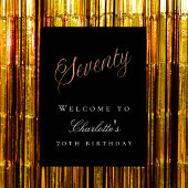 Poster Black or 70e anniversaire bienvenue